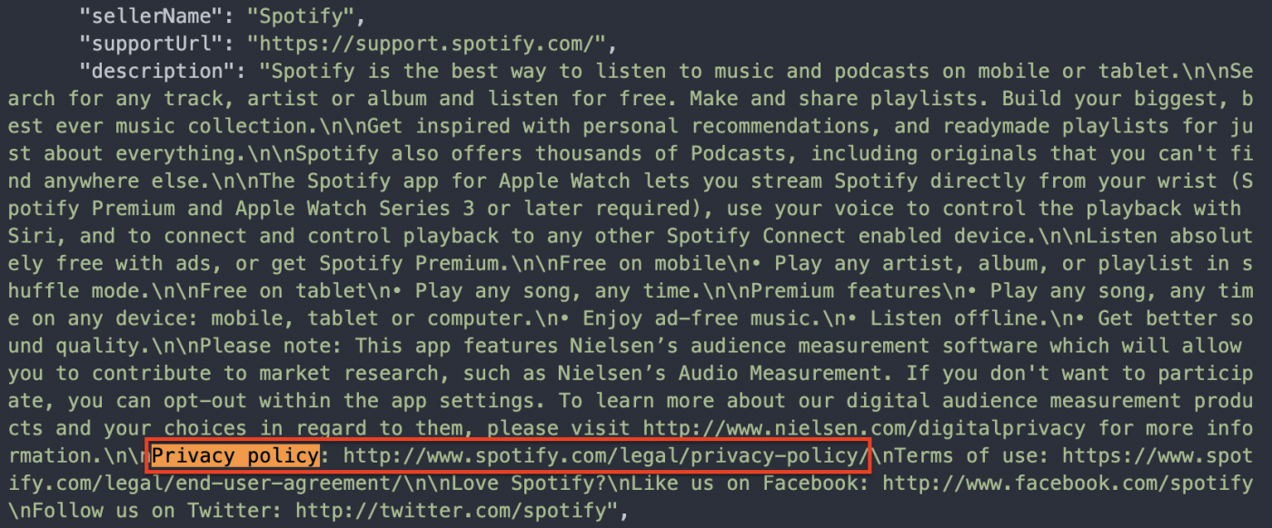 Privacy Policy URLs for iOS Apps.