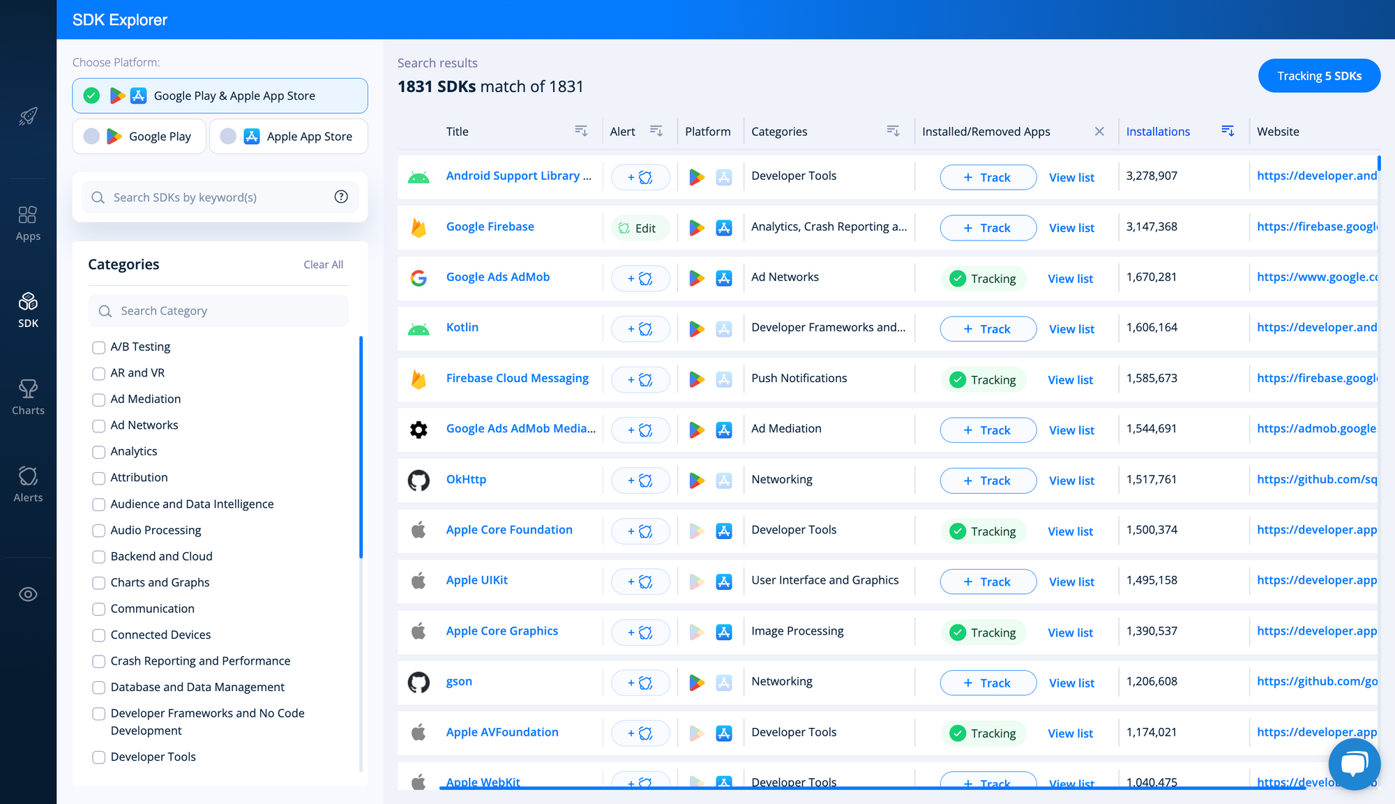 NEW: Improved SDK Explorer and Documentation Search