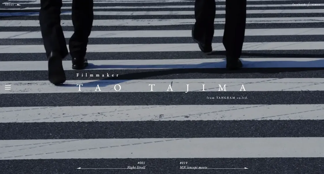 Tao Tajima's Sleek Portfolio