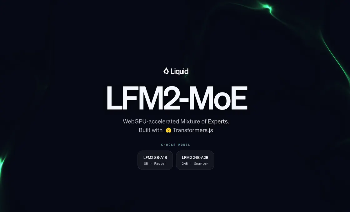 LFM2-MoE: An 8.3B Parameter Language Model Running Entirely in Your Browser via WebGPU