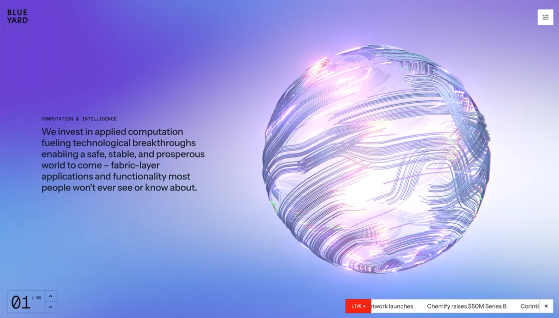 BlueYard: A Two-Color WebGL Atlas by Unseen Studio