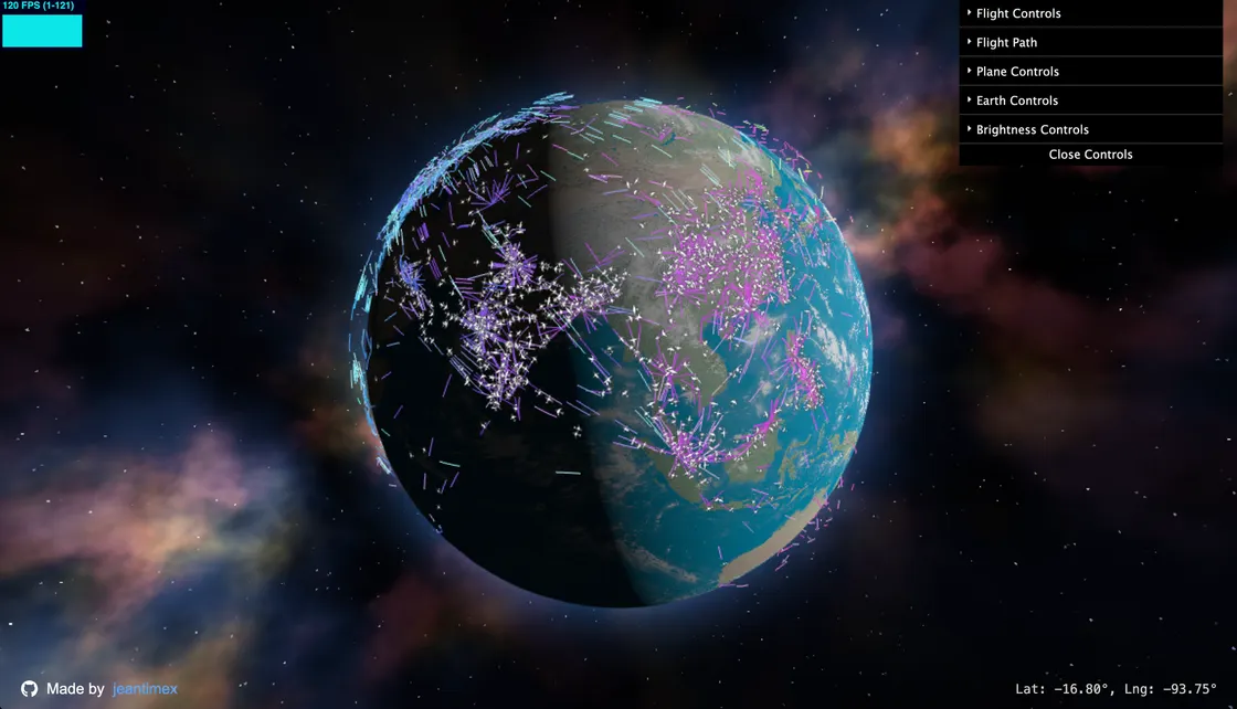 Flight Path: 30,000 GPU-Instanced Flights on a Photorealistic Earth