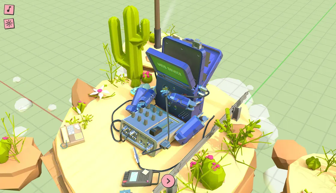 Weisdevice: A Glitchy Three.js Island With a Playable DJ Deck