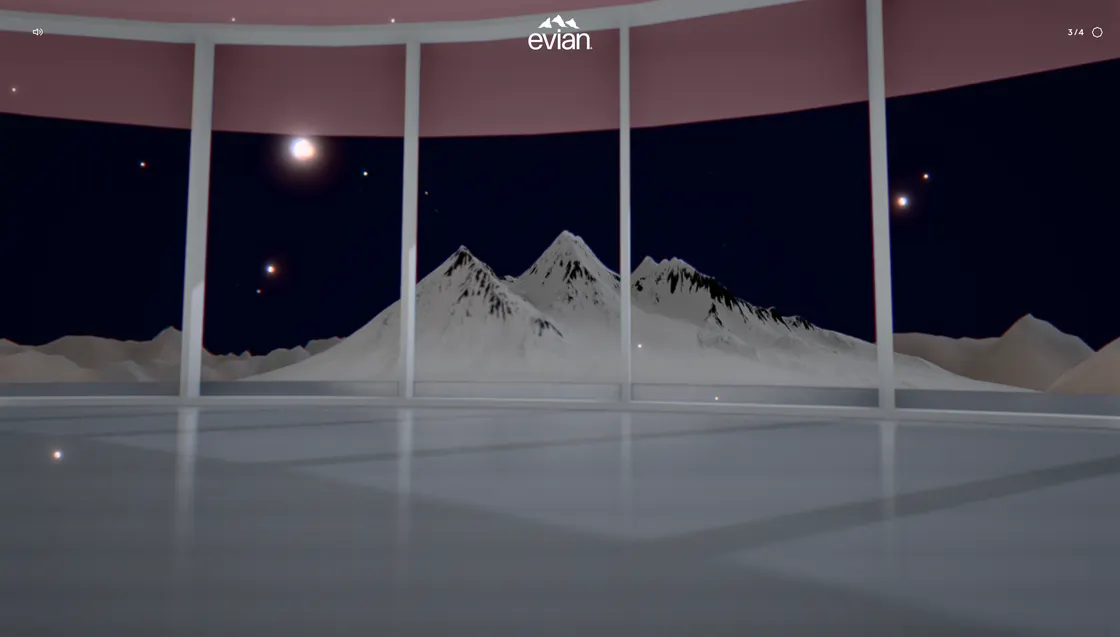 Evian's Bicentennial WebGPU World, Where Rain Runs Downhill