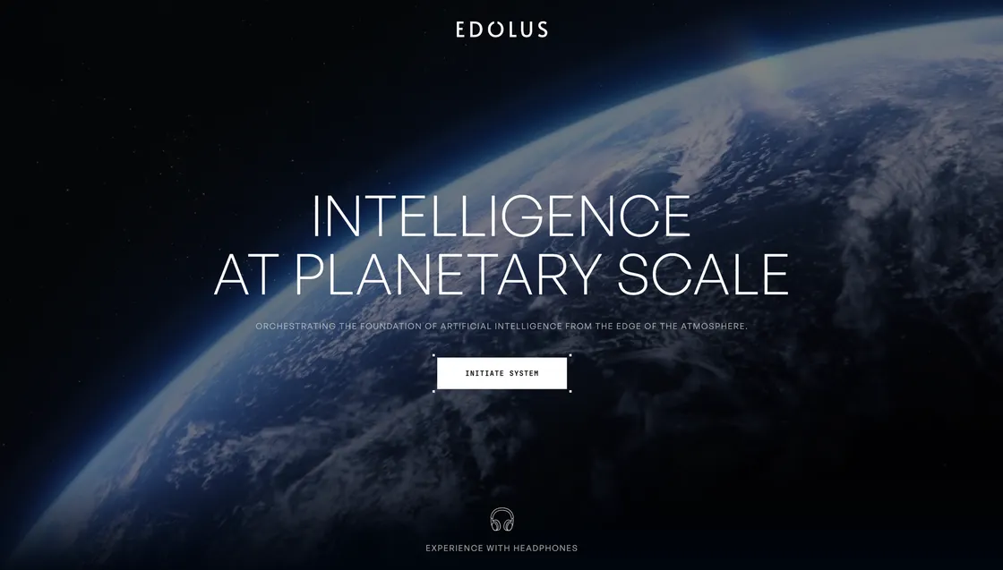 Edolus Turns AI Infrastructure Into a Cinematic WebGL Journey