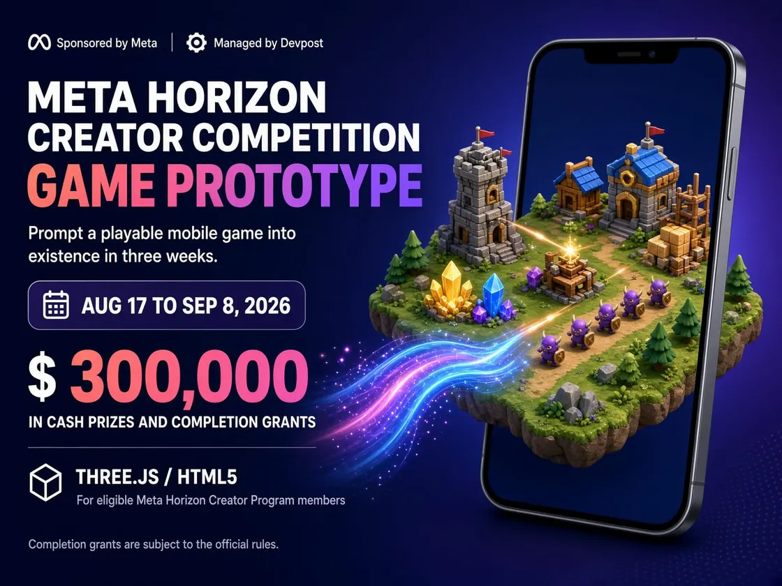 Meta Opens $300K Competition for AI-Built Three.js Games