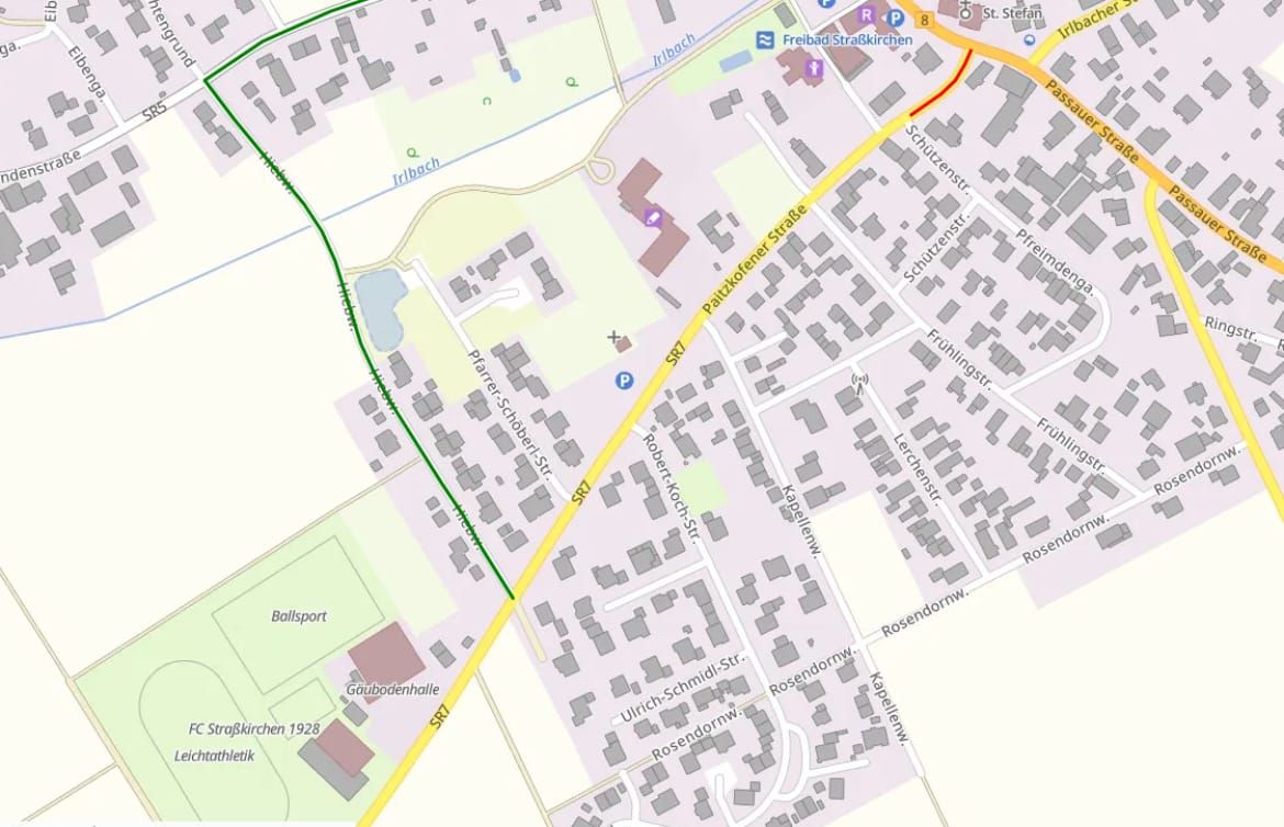 Straßensperrung in Straßkirchen: Paitzkofener Straße (SR 7) vom 25. bis 27. August dicht