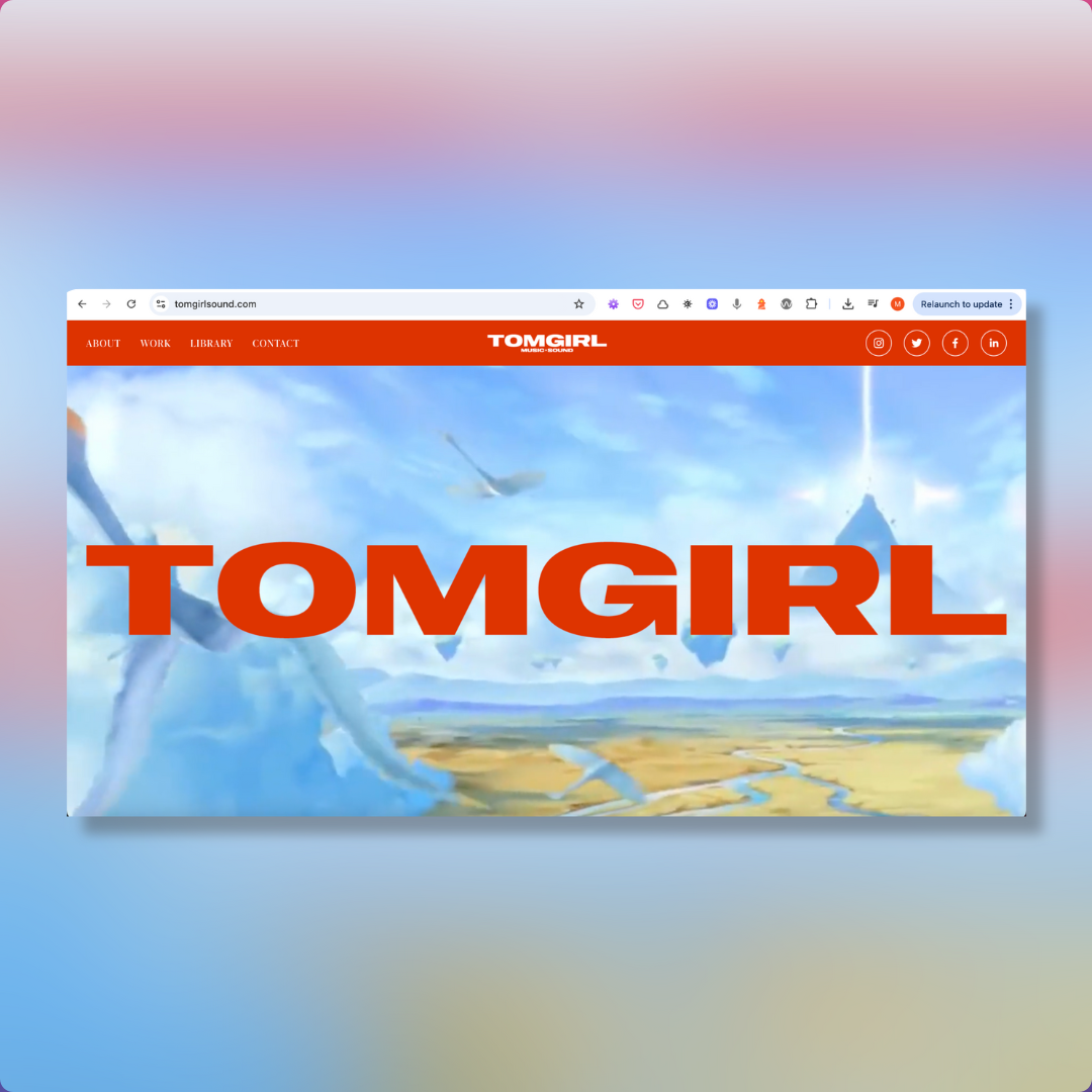 Tomgirl Music brand identity and web design post image