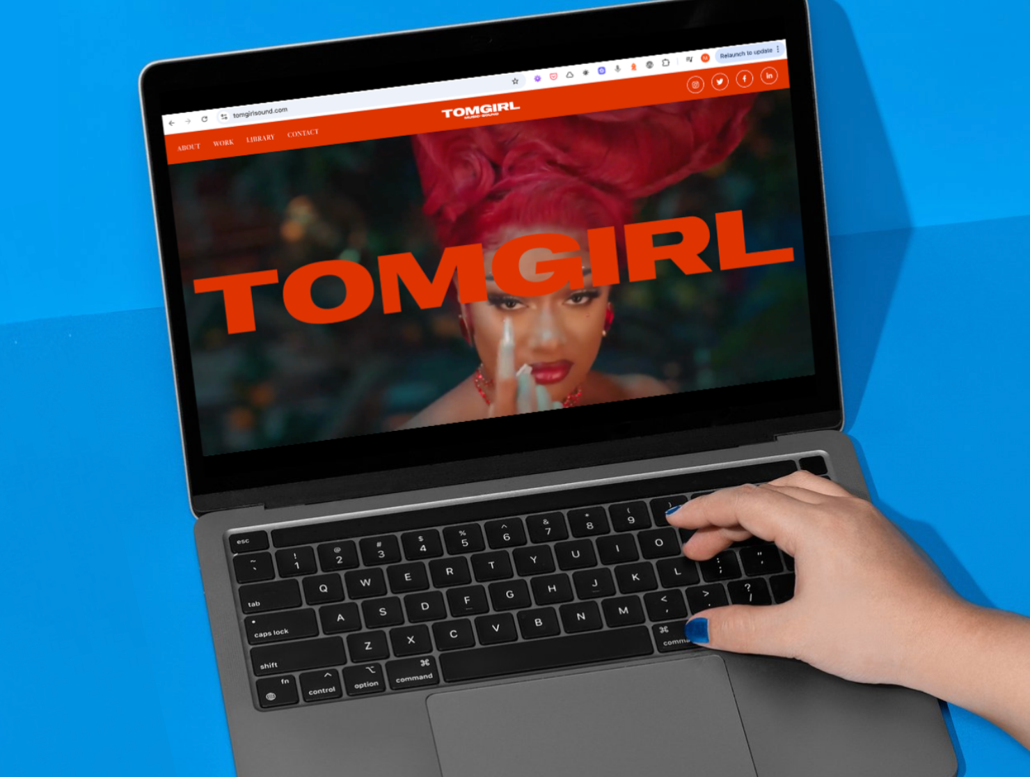Tomgirl Music brand identity and web design post image