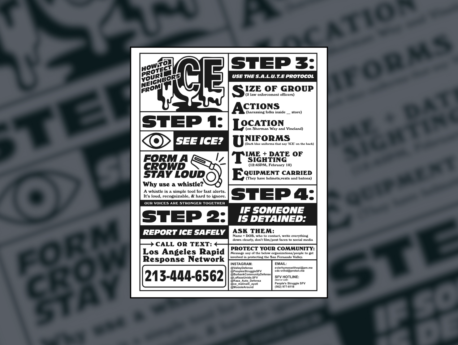 Community Defense Whistle Kits and Flyer post image