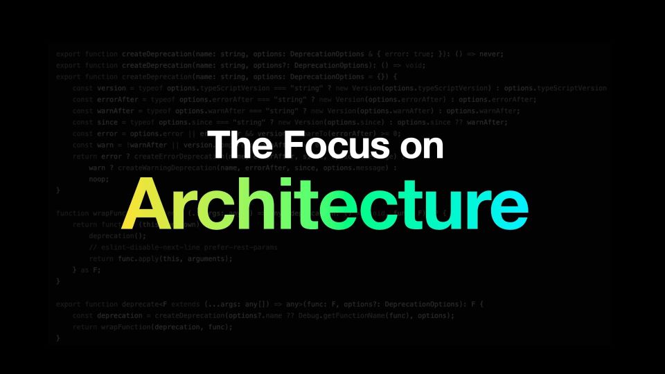 The Focus on Architecture