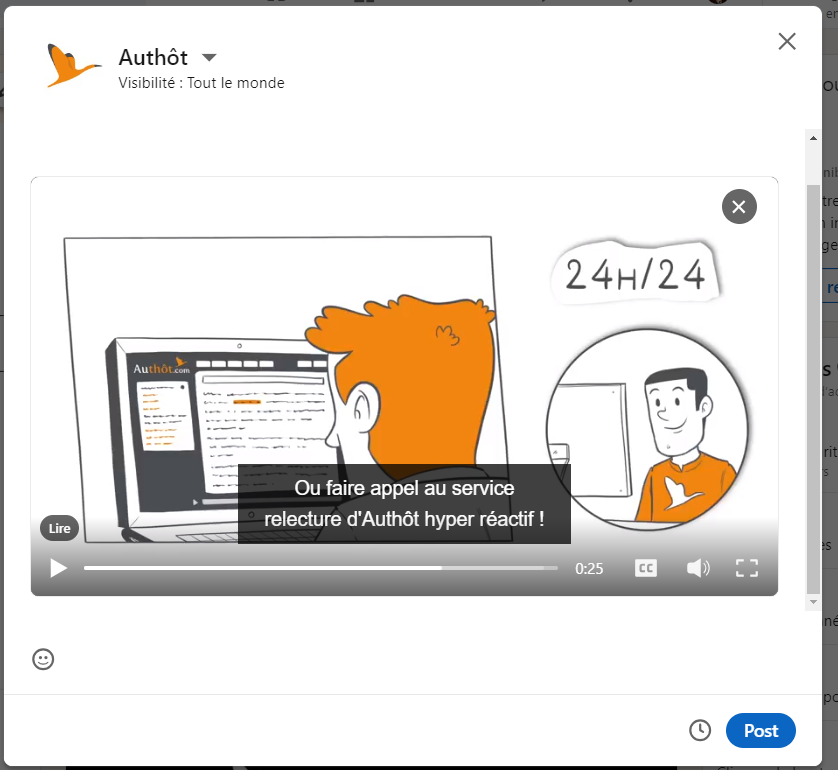 Prévisualisation post LinkedIn