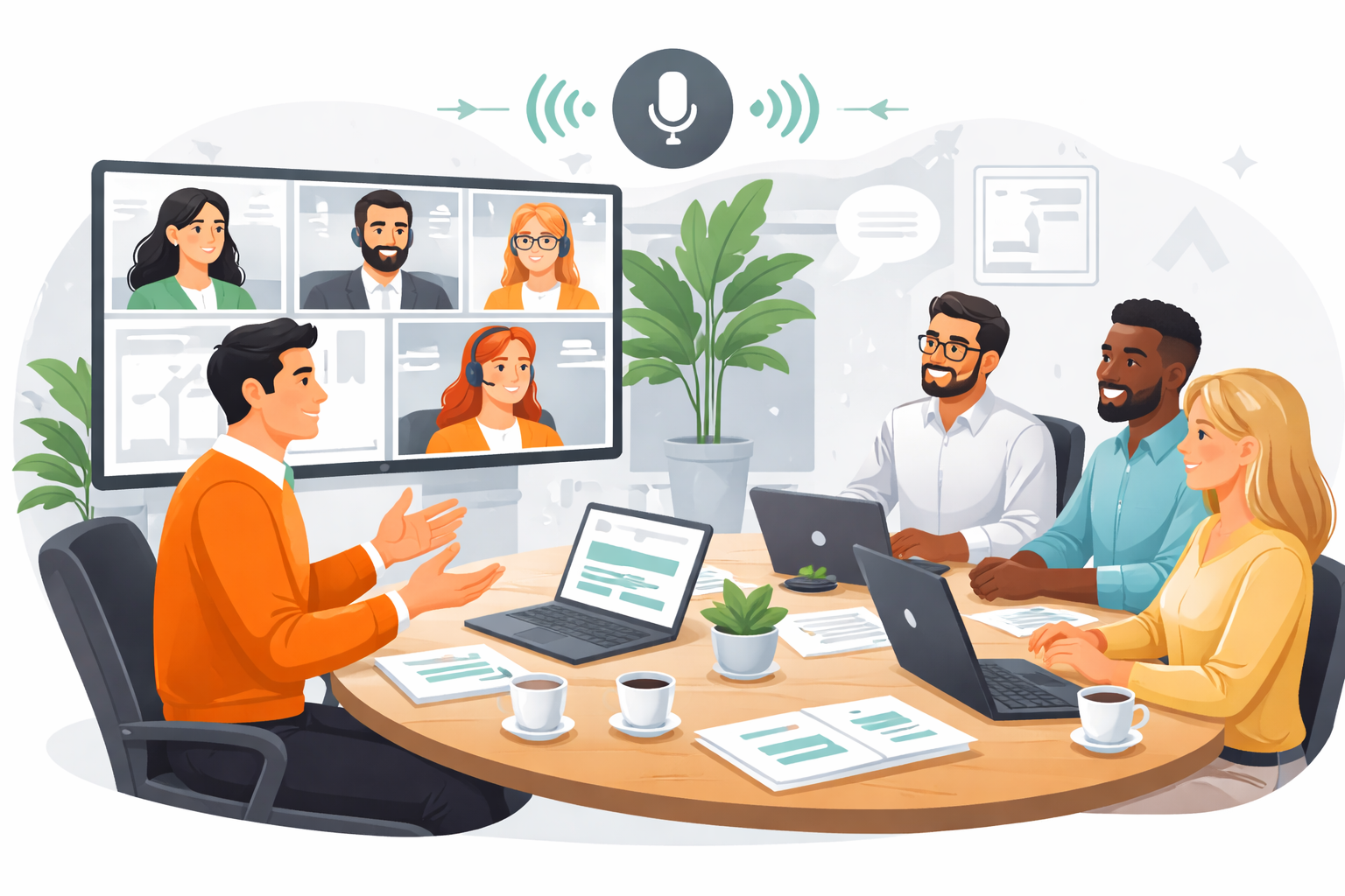 Enregistrement d'une réunion pour transcrire et créer un plan d'action automatisé 