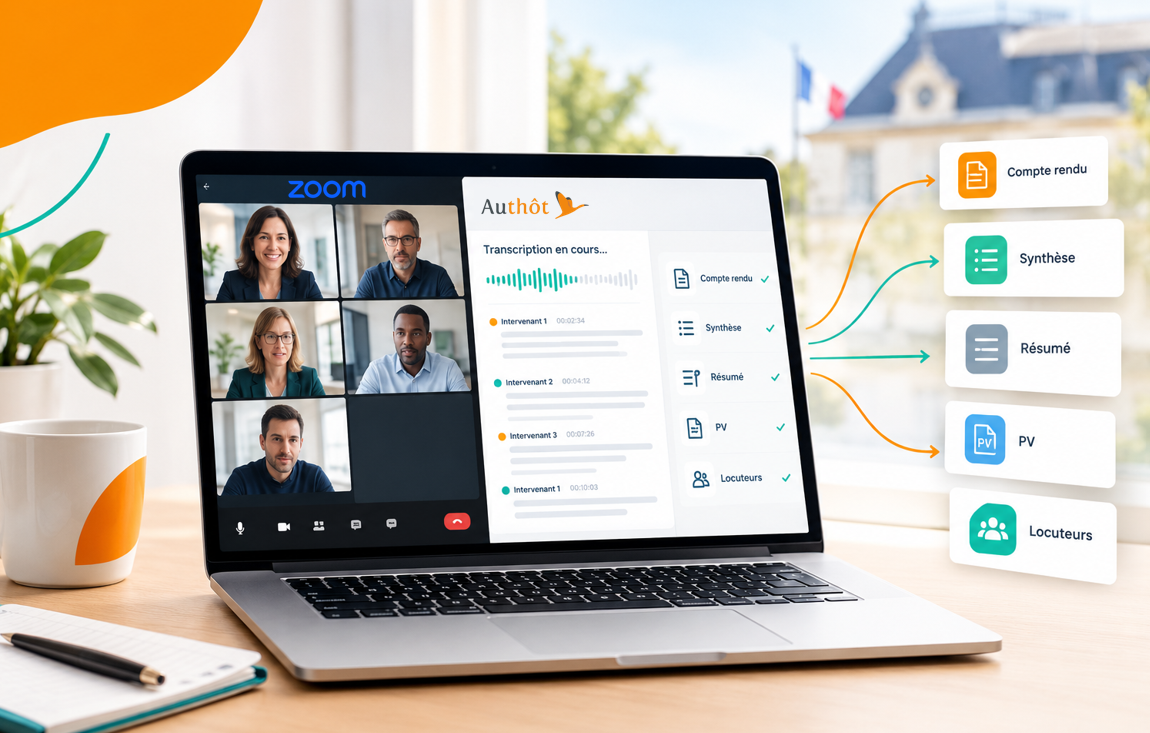 Transcription et création de compte rendu de vos réunions ZOOM
