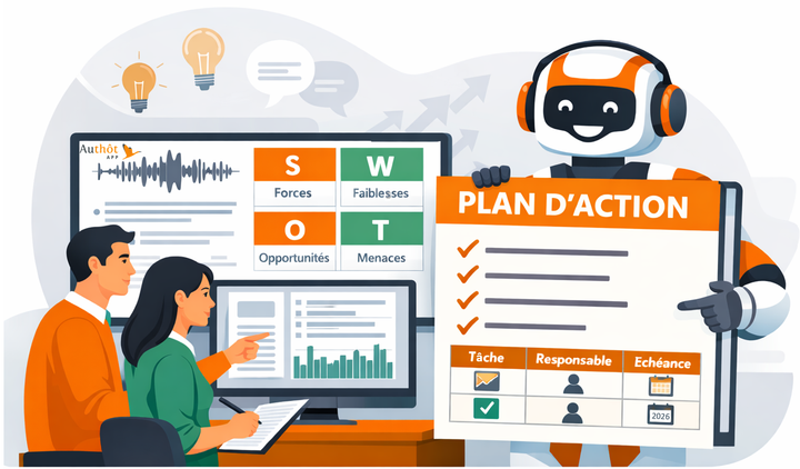 Obtenir rapidement un plan d’action fiable après une réunion avec Authôt