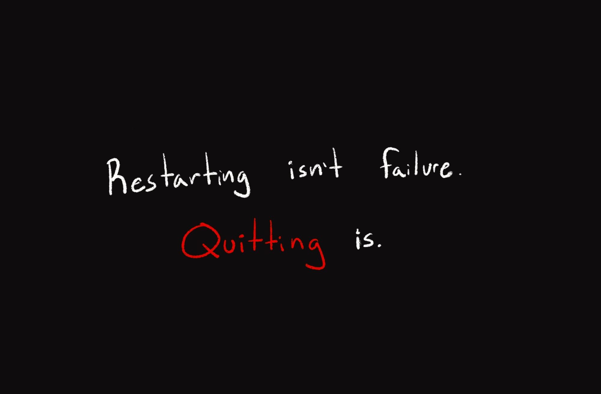 Restarting isn't "Game Over"