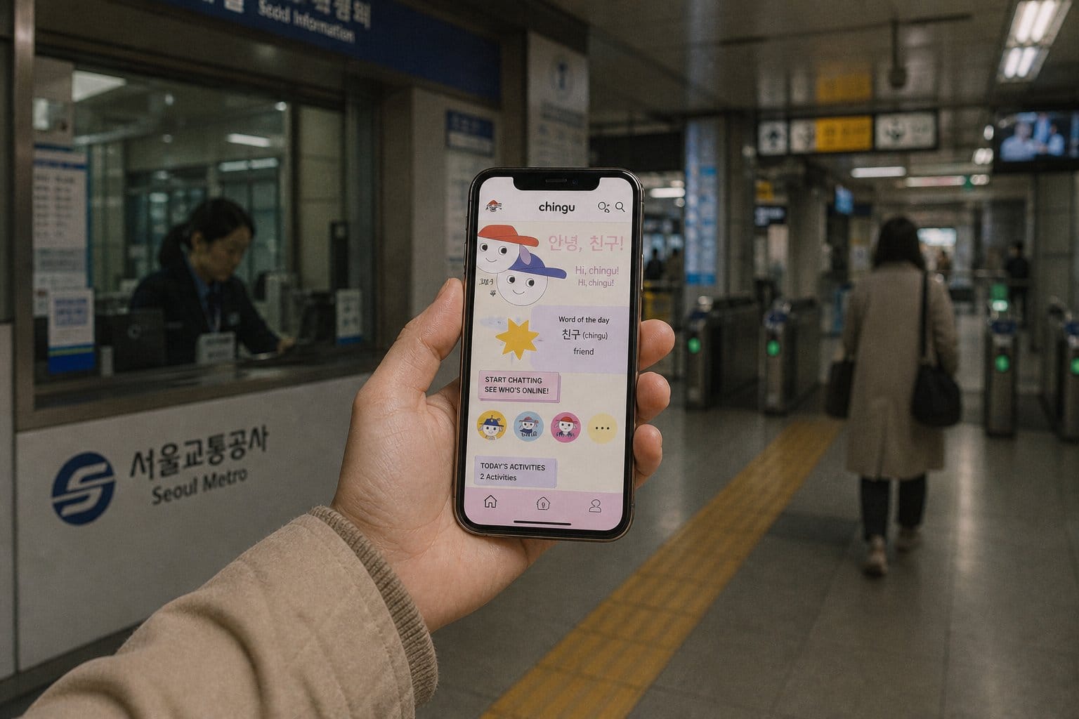 Chingu app smartphone screen