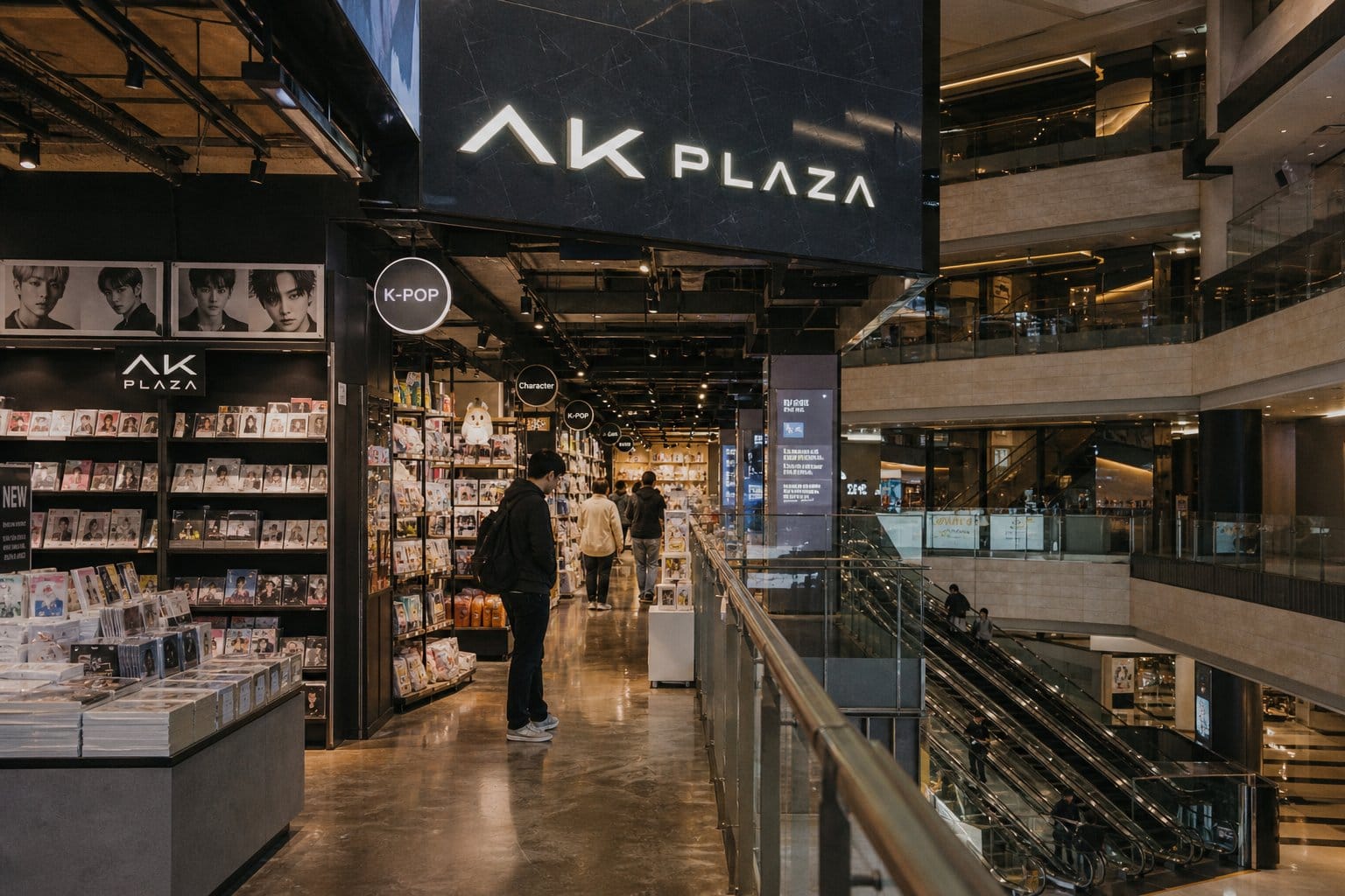AK Plaza K-pop merch floors Hongdae
