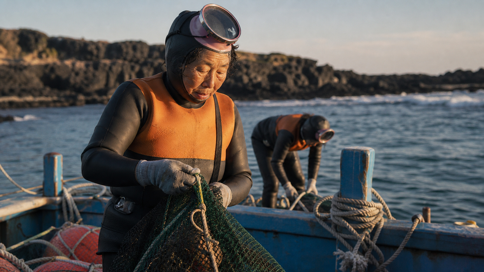 Haenyeo free-diving women Jeju