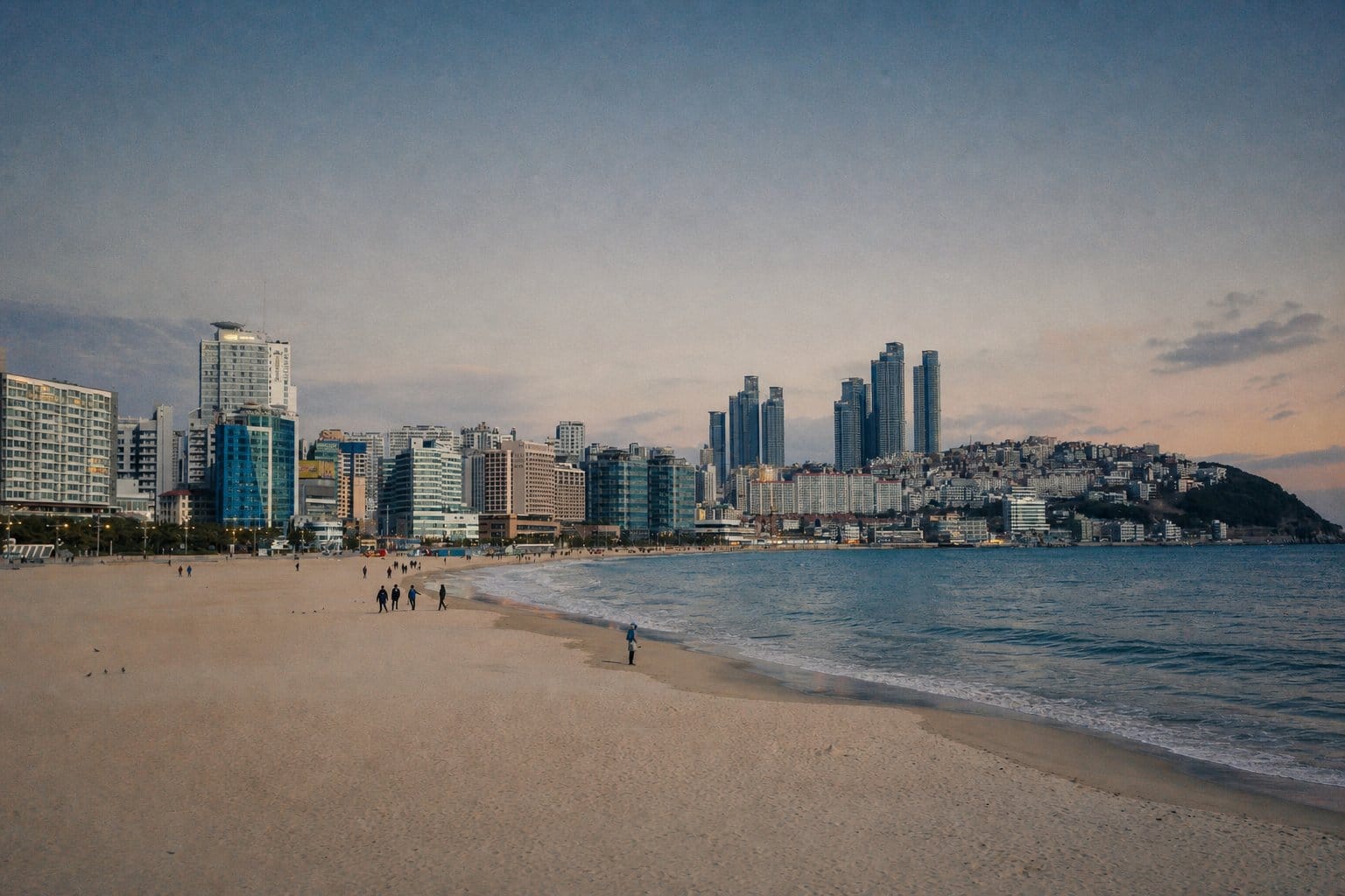 Busan Haeundae Beach coastal view