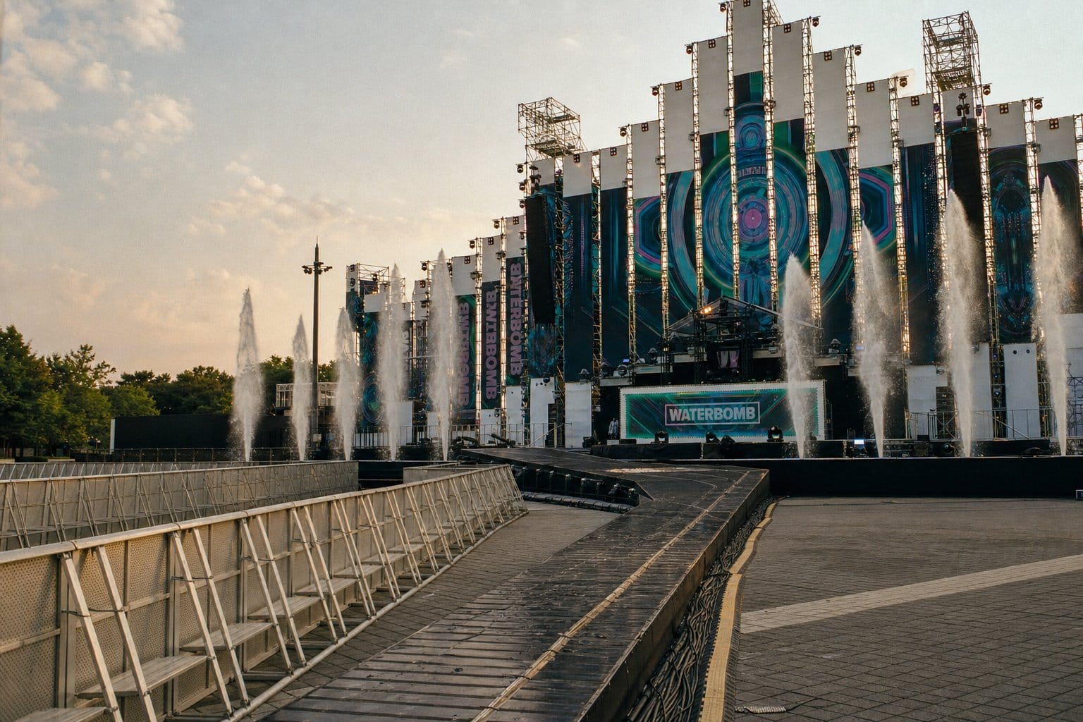 WaterBomb Festival outdoor stage Korea