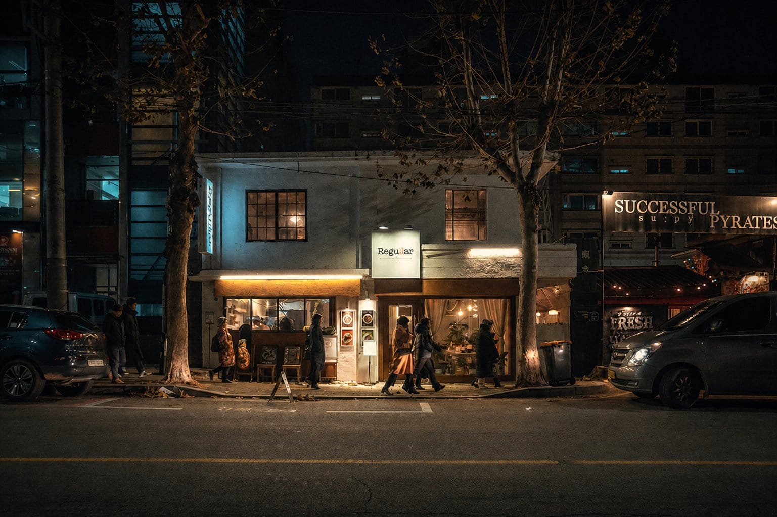 Yeonmujang-gil warehouse café strip (연무장길)