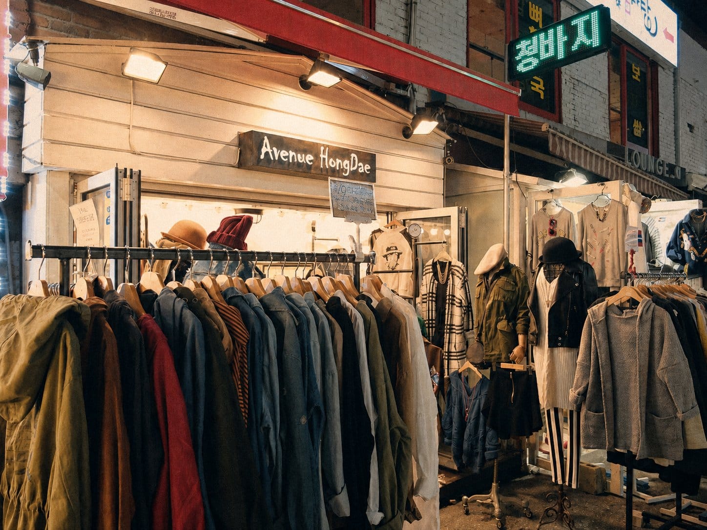 Hongdae streetwear boutique near Hongik University