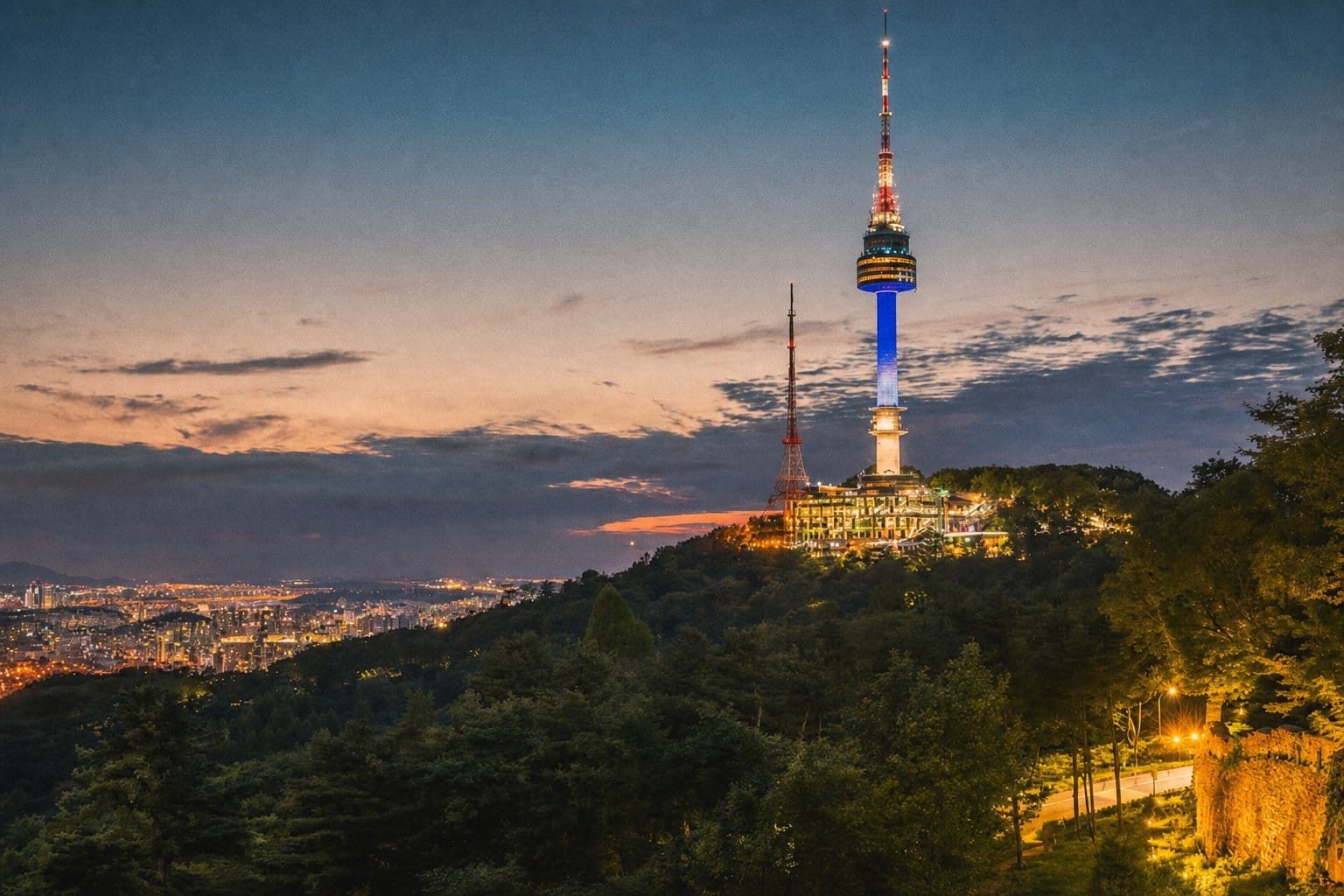 N Seoul Tower (남산타워) at dusk