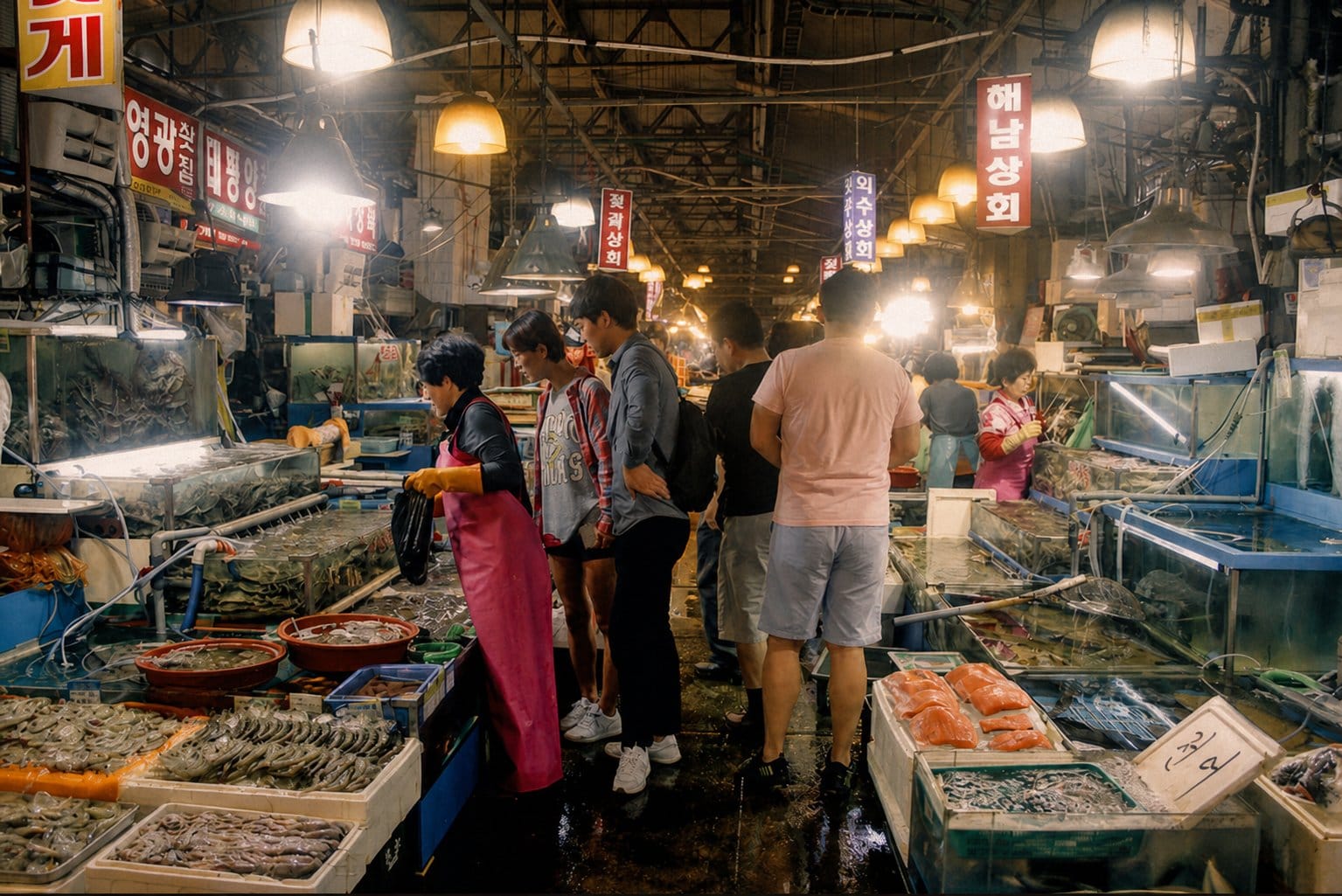 Noryangjin Fish Market (노량진수산시장) seafood floor