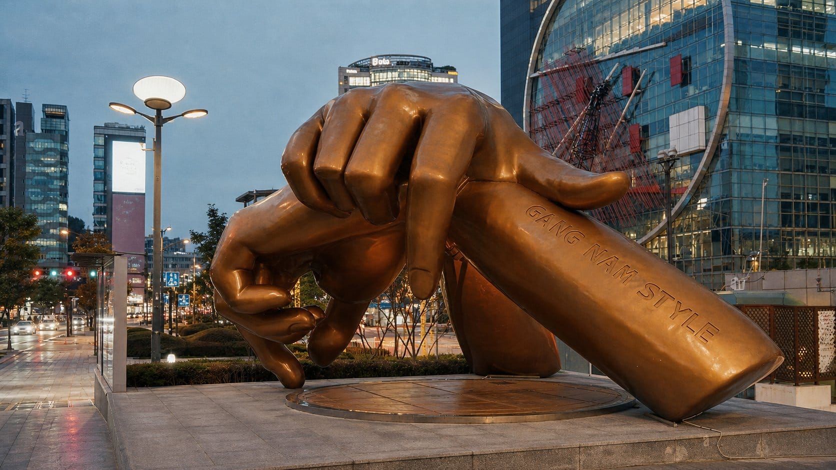 PSY GangnamDol statue Galleria Department Store