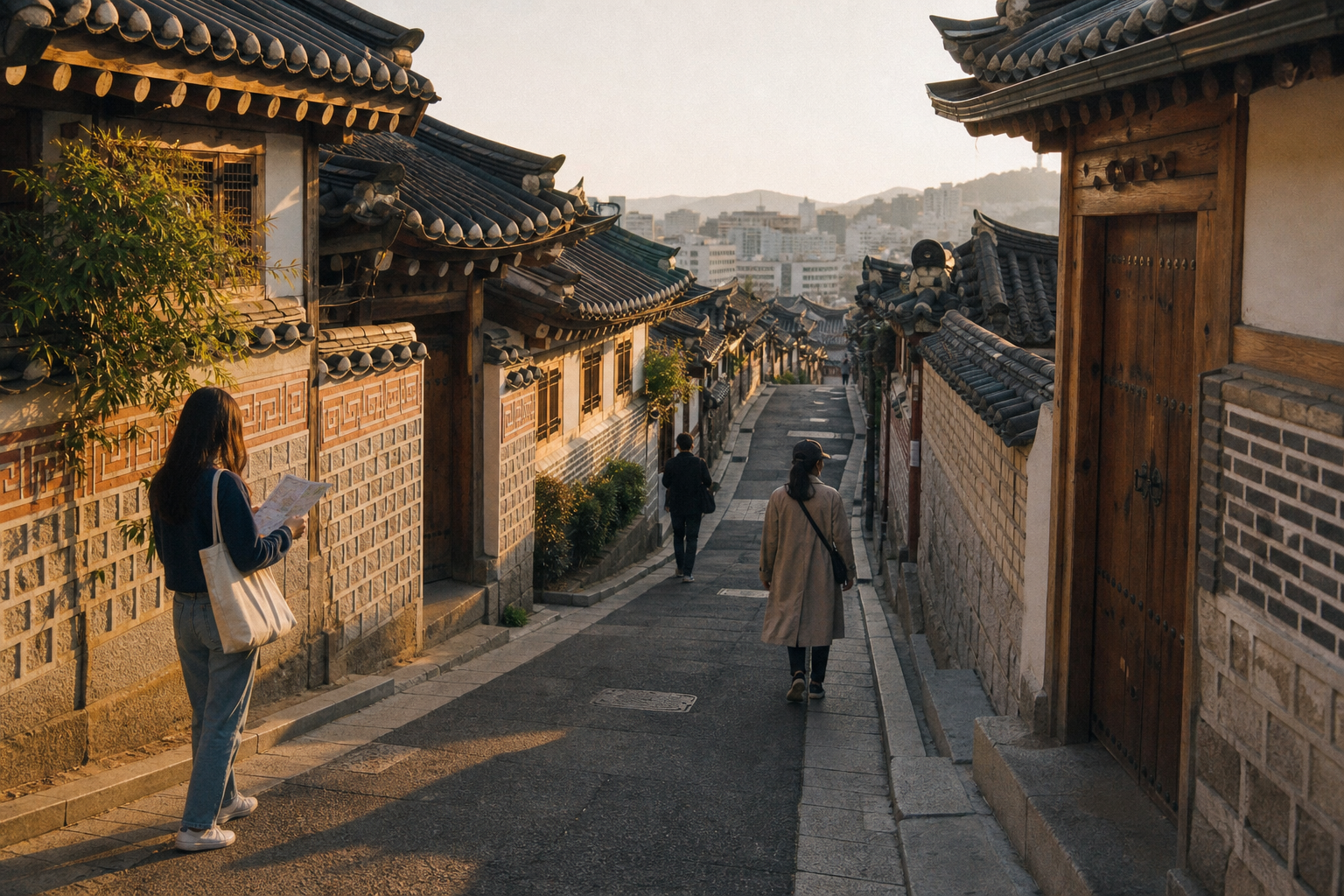 Bukchon Hanok Village (북촌한옥마을) traditional rooftops