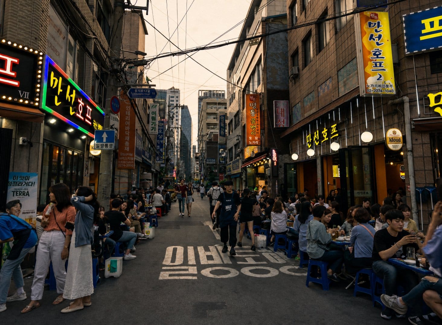 Euljiro nogari beer alley Seoul