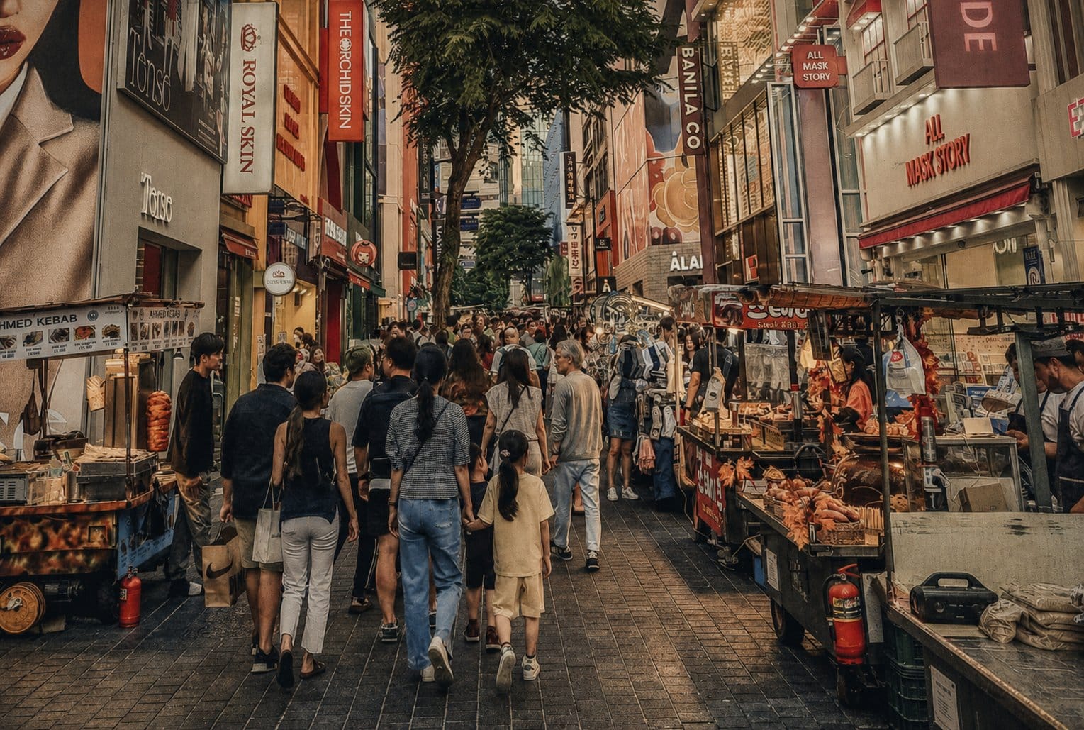 Myeongdong street food market (명동)