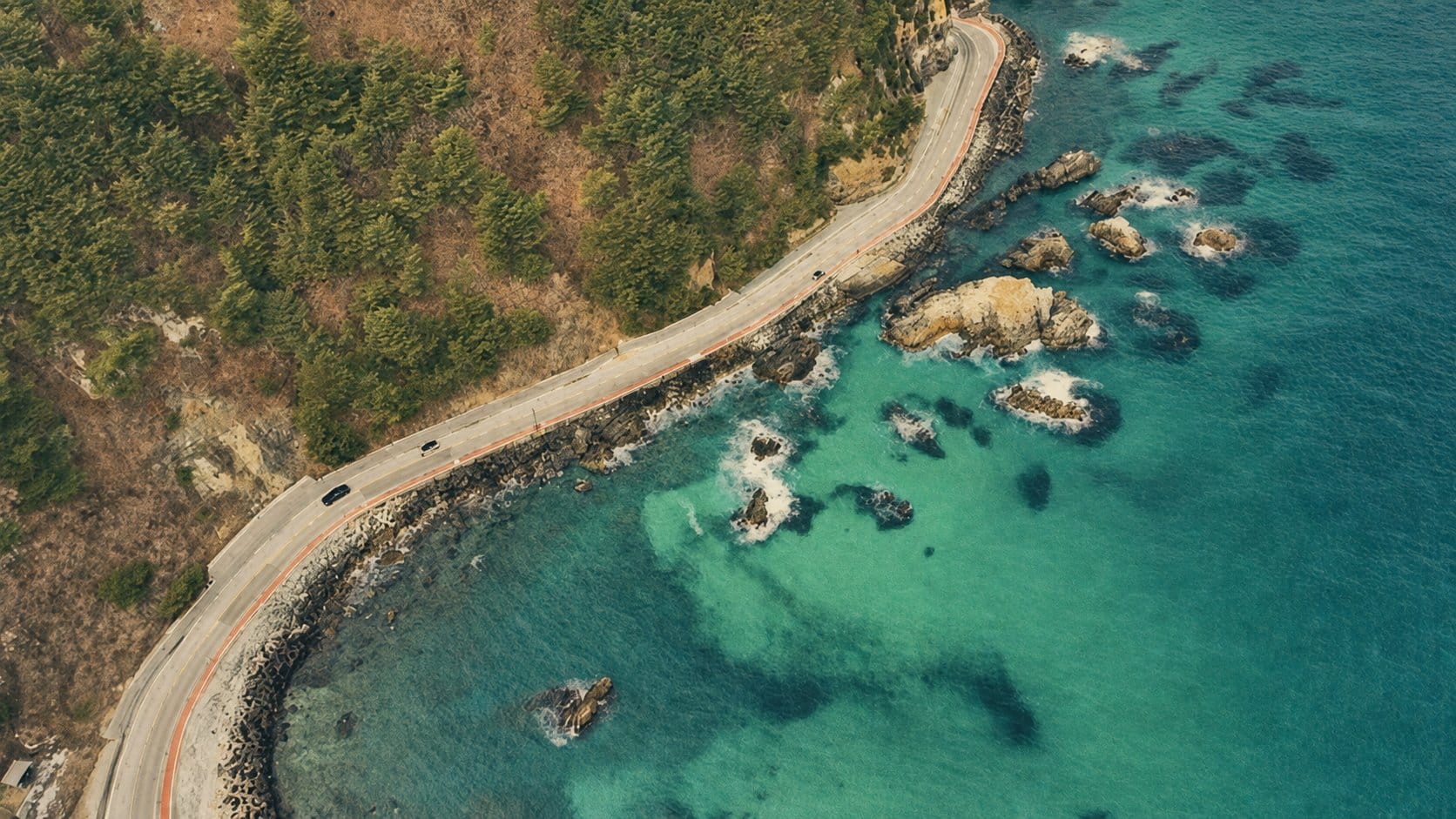 Gangneung coastal road, Gangwon Province
