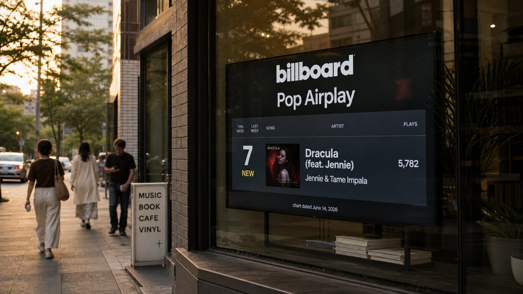 Billboard Pop Airplay chart No. 7 display