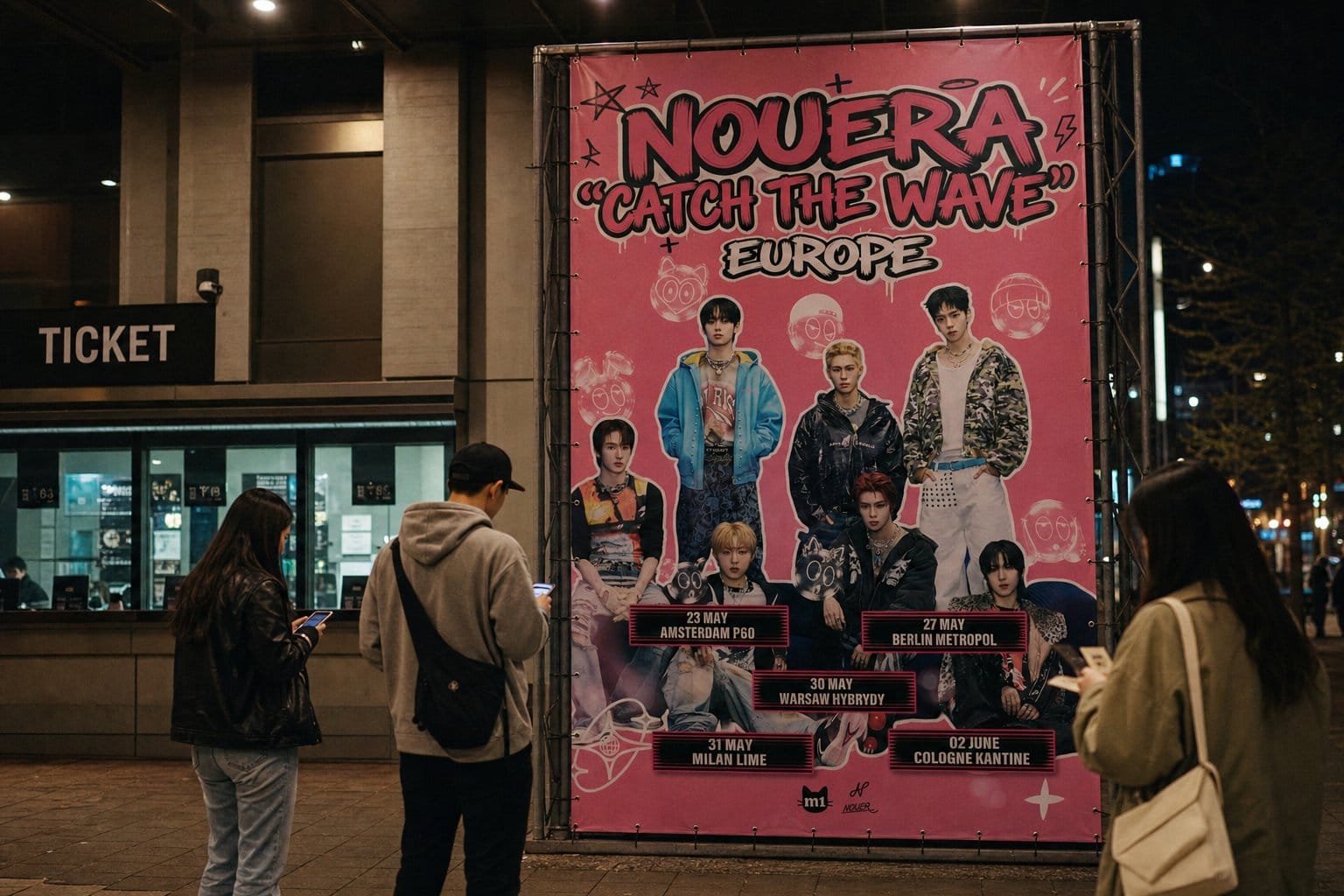 NouerA CATCH THE WAVE World Tour 2026 banner