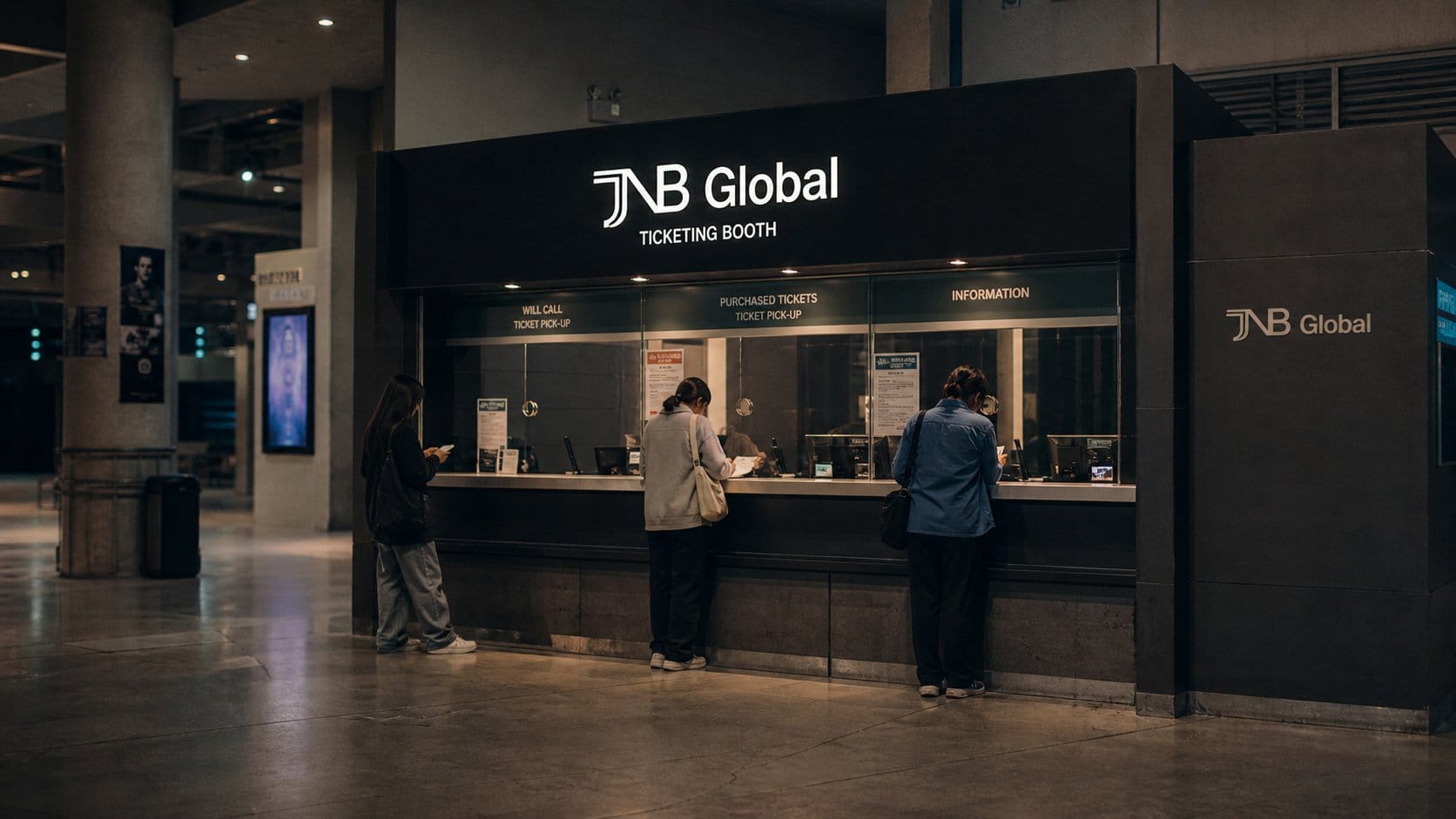 JNB Global ticketing booth