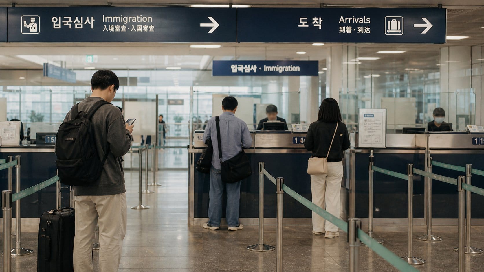 South Korea immigration counter