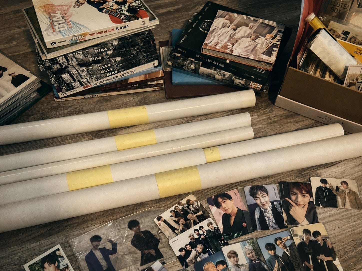 Physical K-pop CD bundle with photocards