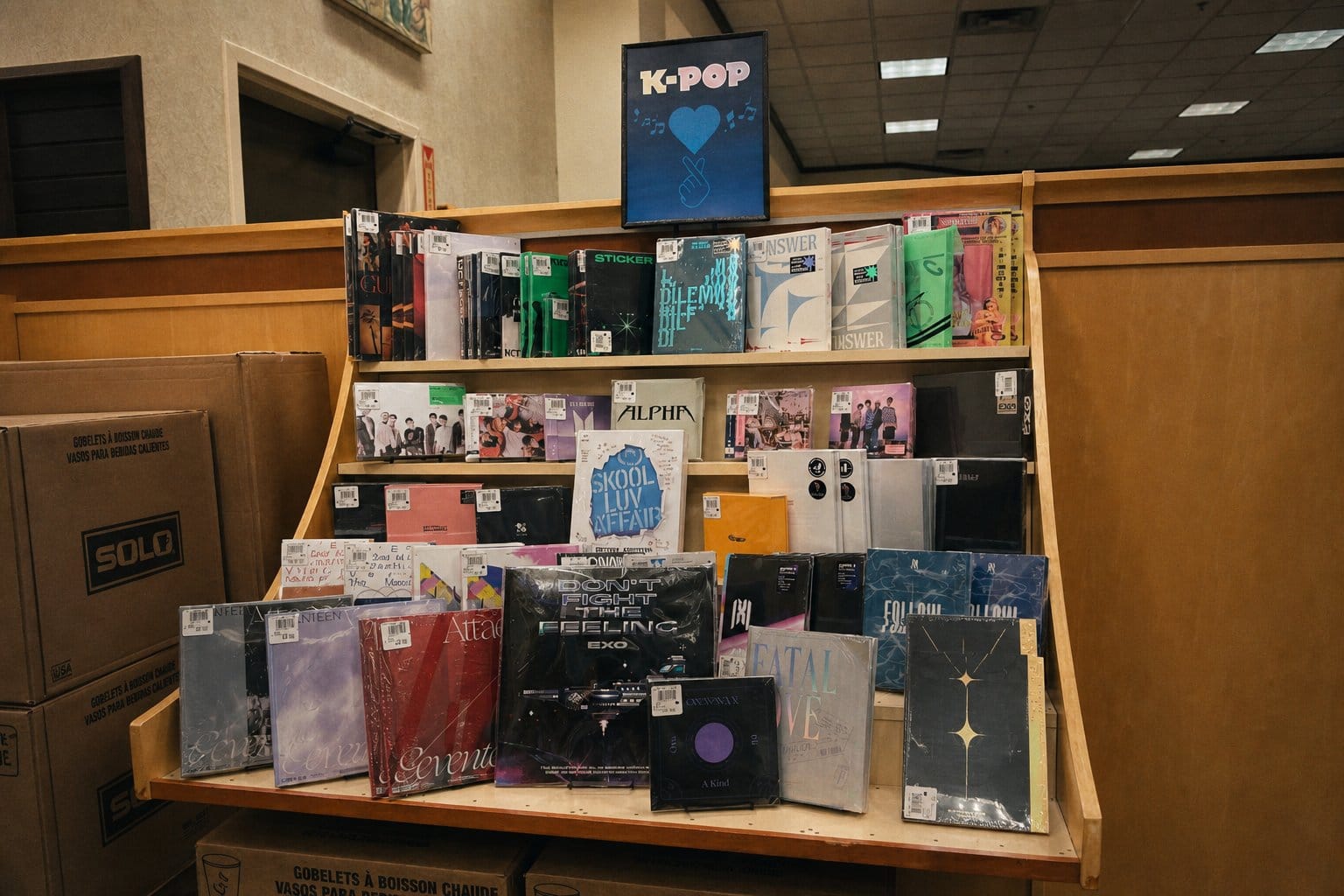 US record store K-pop section