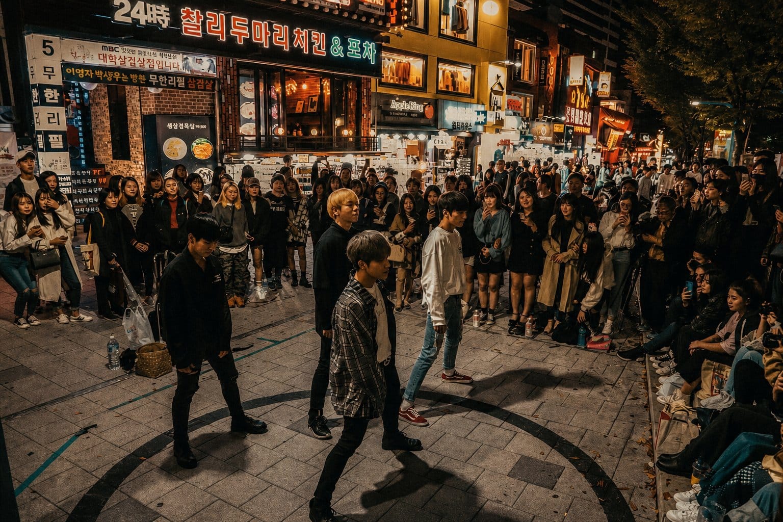 Hongdae street K-pop district