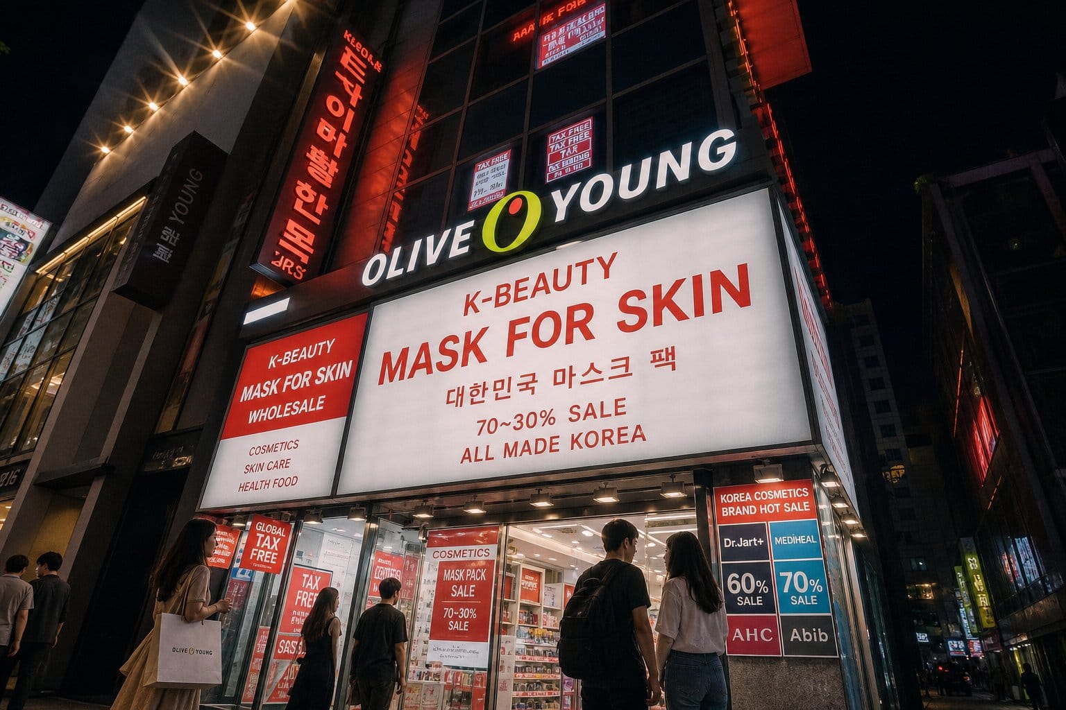 Seoul K-beauty pharmacy storefront