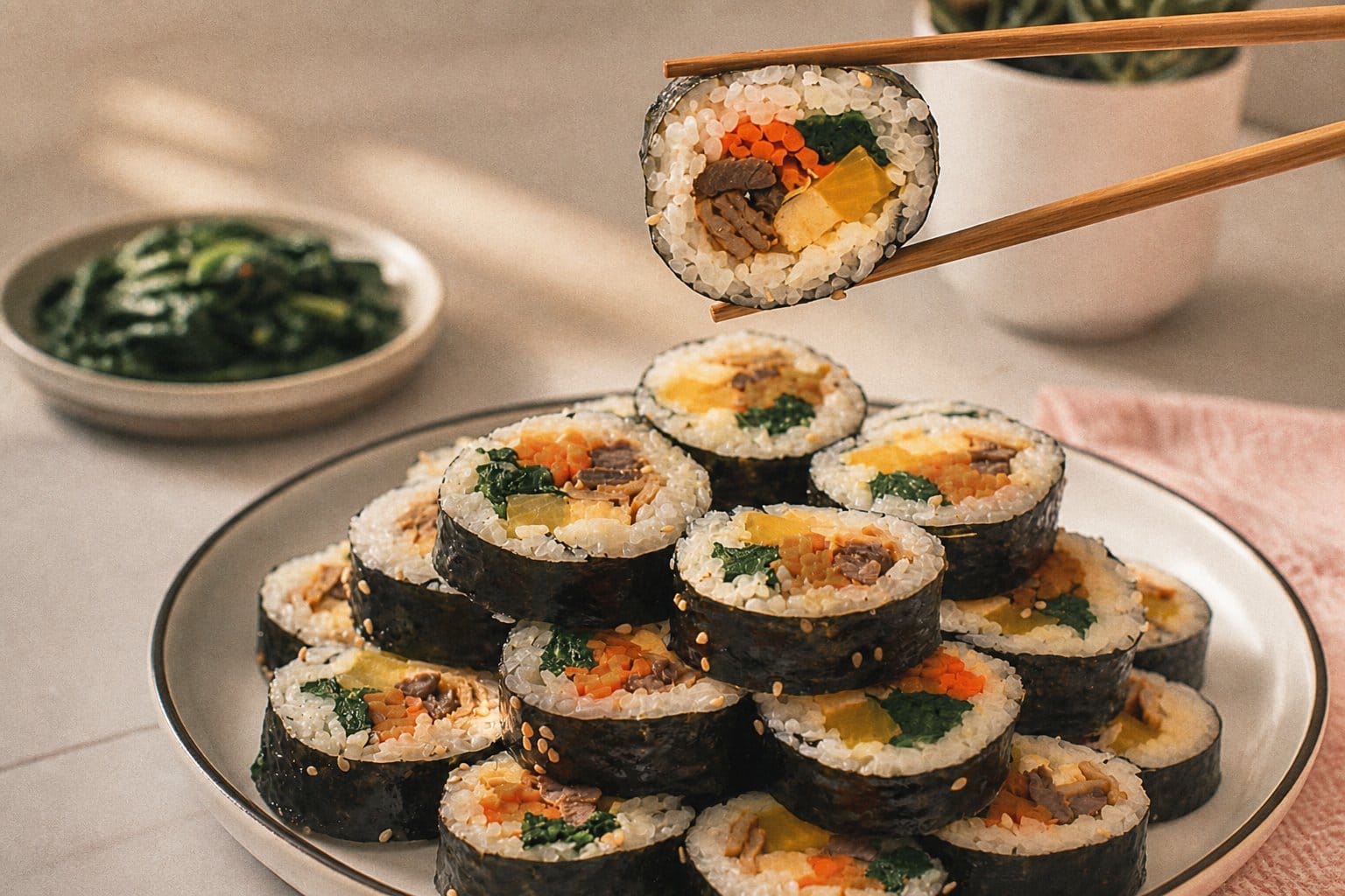 Kimbap (김밥) rice roll