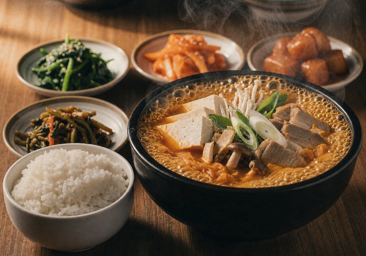 Kimchi-jjigae baekban set meal
