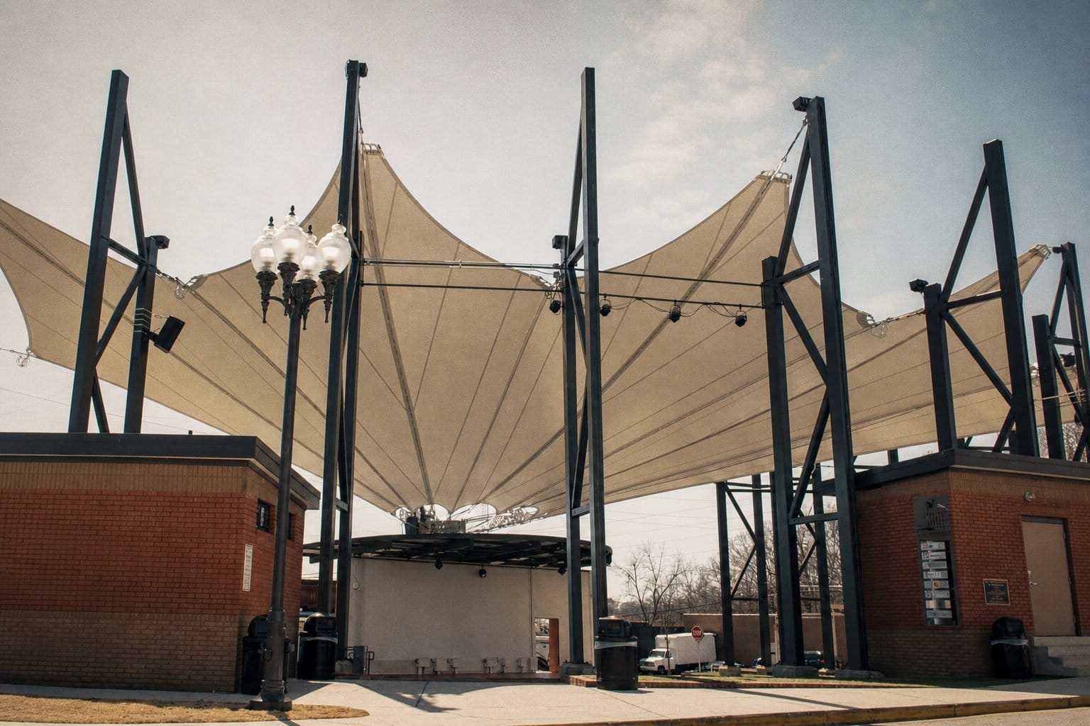 Cool Zone shade shelter at concert venue
