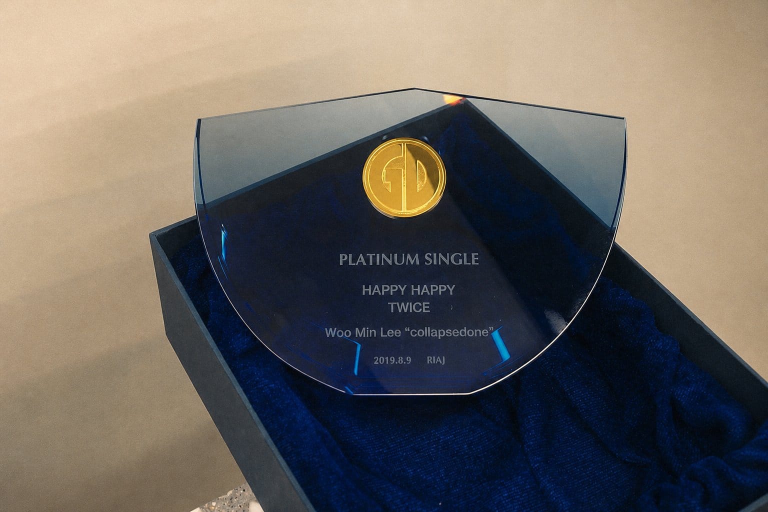 RIAJ Gold/Platinum award plaque