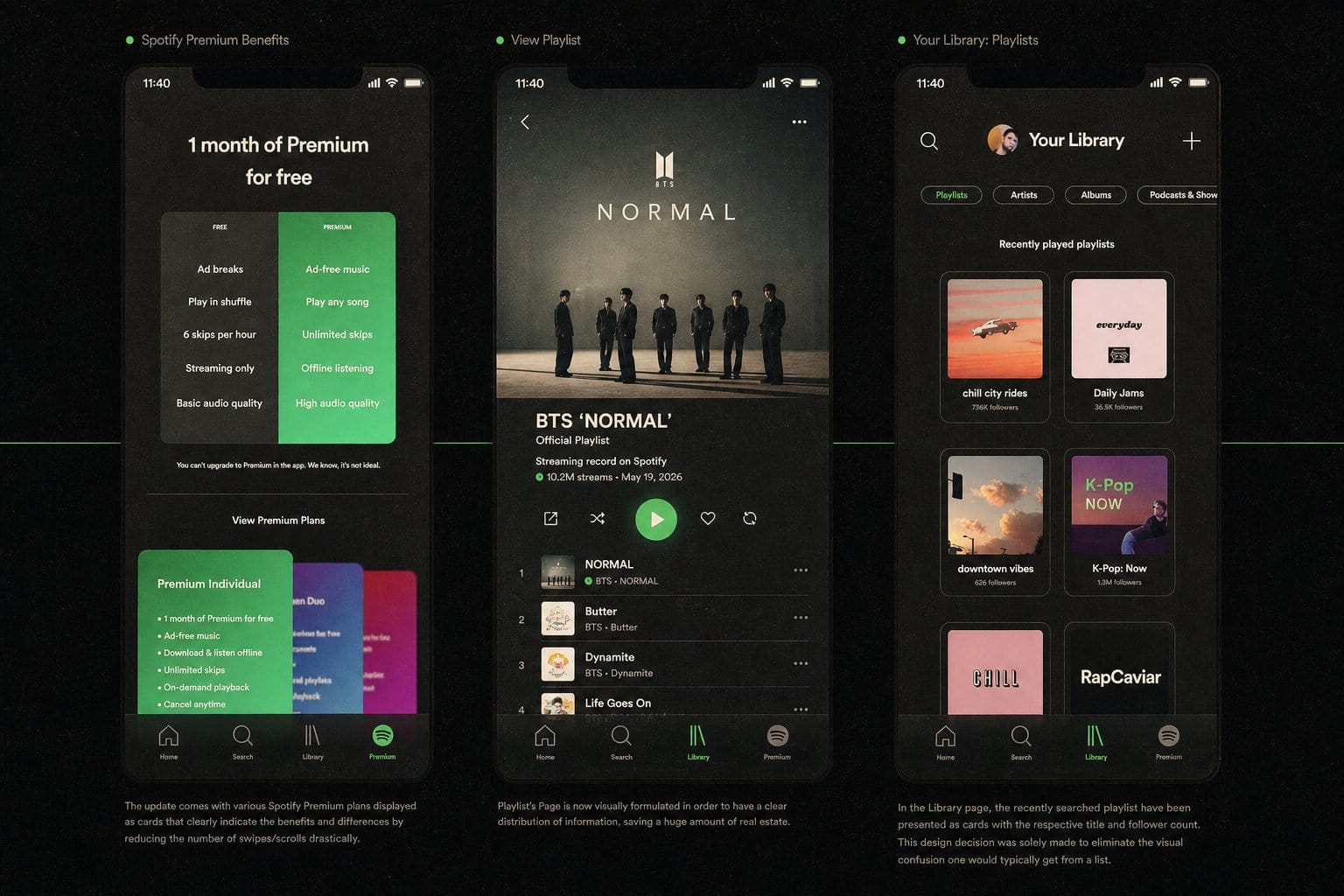 Spotify app interface