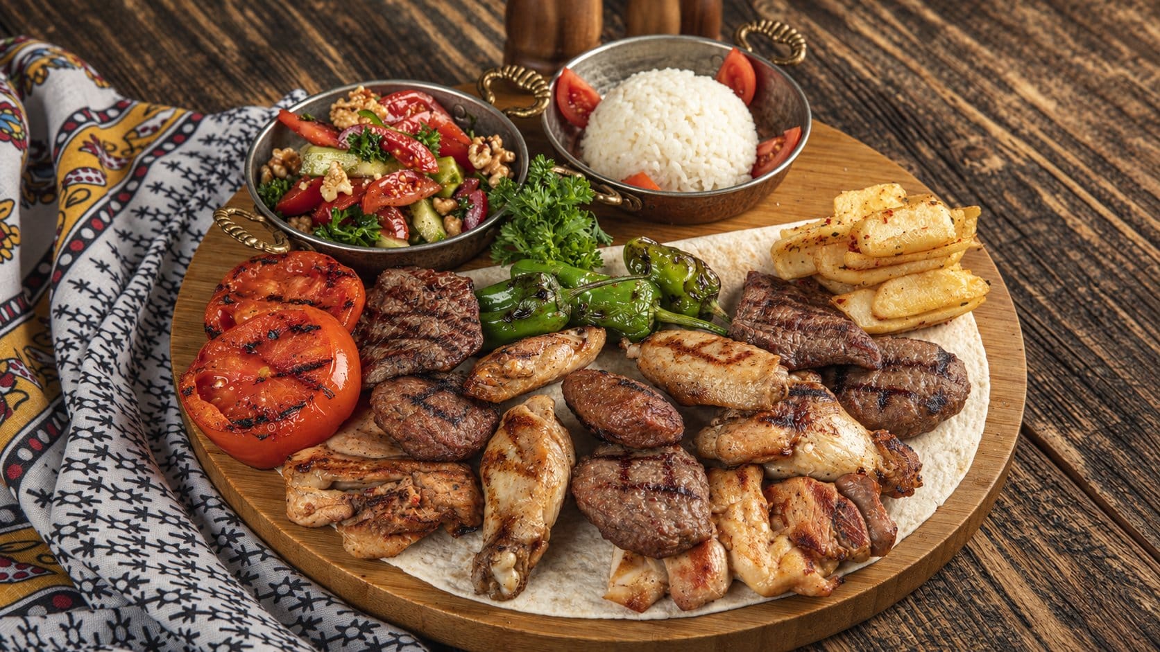 Turkish kebab platter