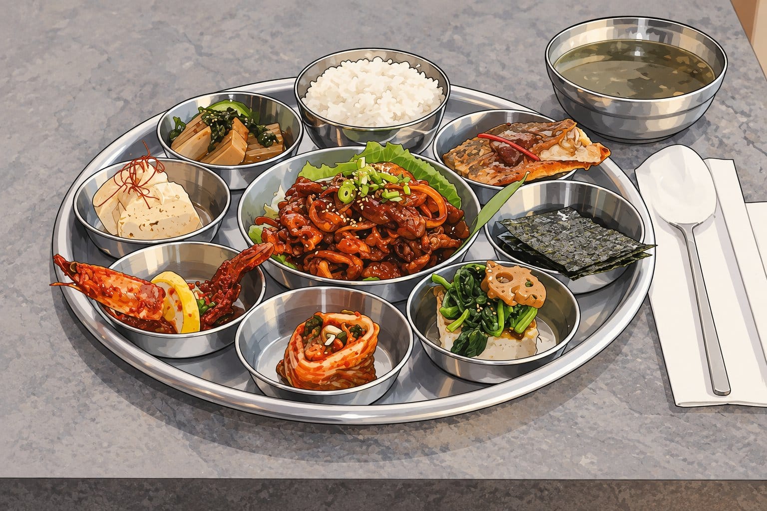 Hansang-charim table setting