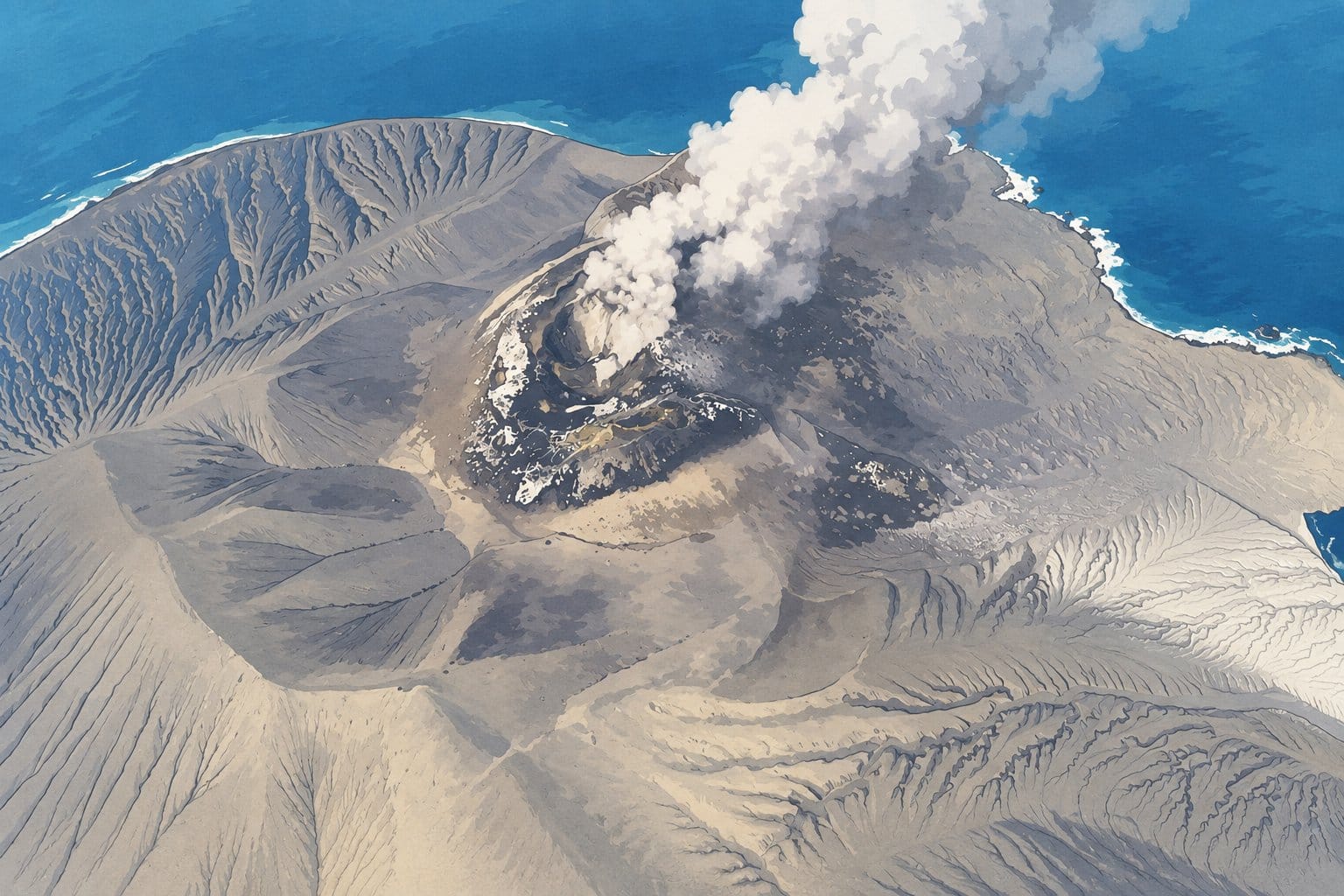 Anak Krakatau volcano eruption